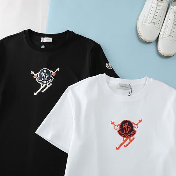 お洒落 モンクレール Tシャツ フェイク メンズ SKI LOGO Tシャツ mos72919